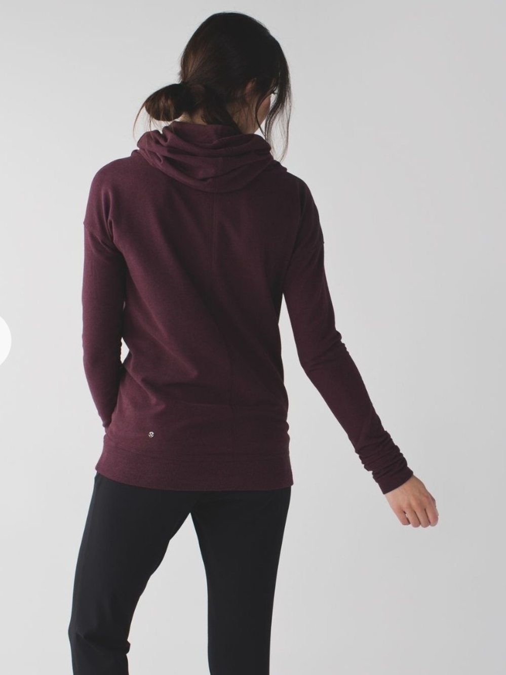 lululemon athletica Women's Stress Less Hoodie in Heathered Bordeaux Drama - Picture 2 of 13